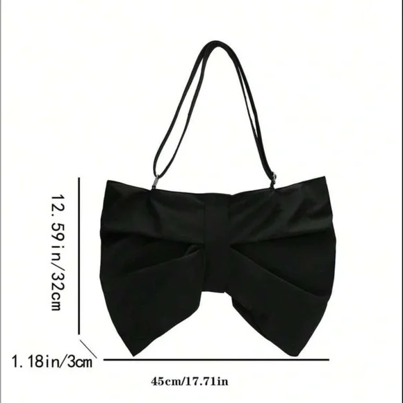 ✨Regal Unique Elegant Black Bow Tote Bag - Picture 6 of 6